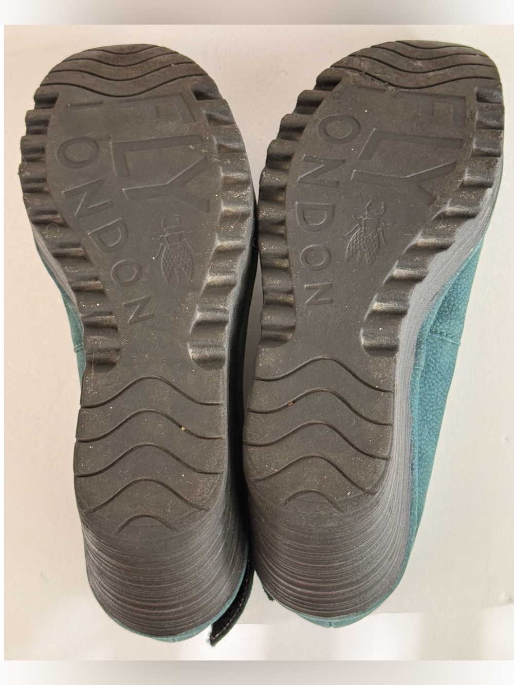 Fly London Womens Yasi Leather Mary Jane Closed Toe Wedge Heel Deep Teal size 39 - Picture 8 of 12